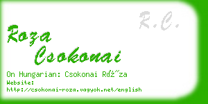 roza csokonai business card